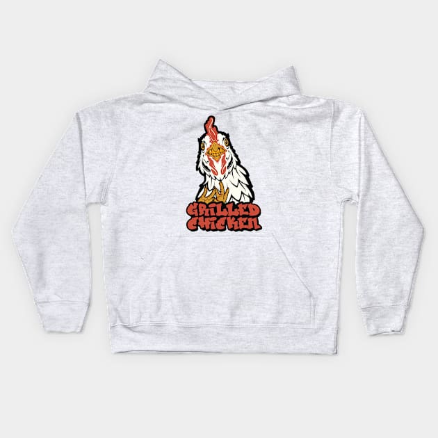 Grilled Chicken Kids Hoodie by darklordpug